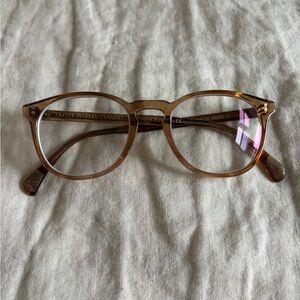 Oliver Peoples Tan Round Glasses